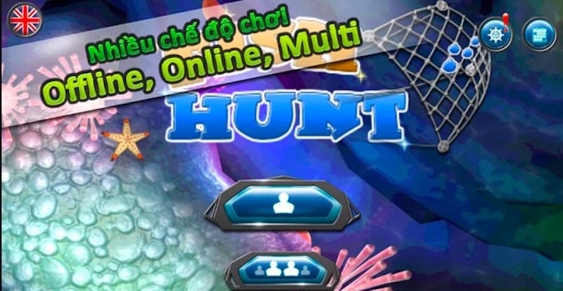 Giao diện đầy màu sắc của một game bắn cá hay.