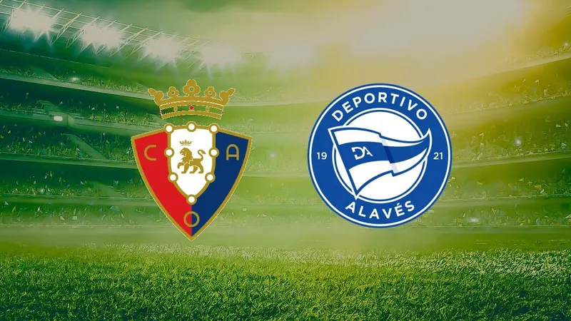 Cầu thủ của Osasuna ứng phó với áp đảo từ Alavés trong trận đấu bóng đá