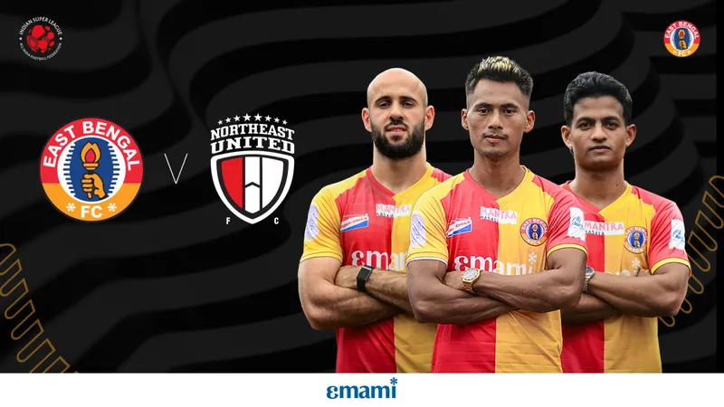 Cầu thủ East Bengal Club và NorthEast United đua tranh gay gắt trên sân